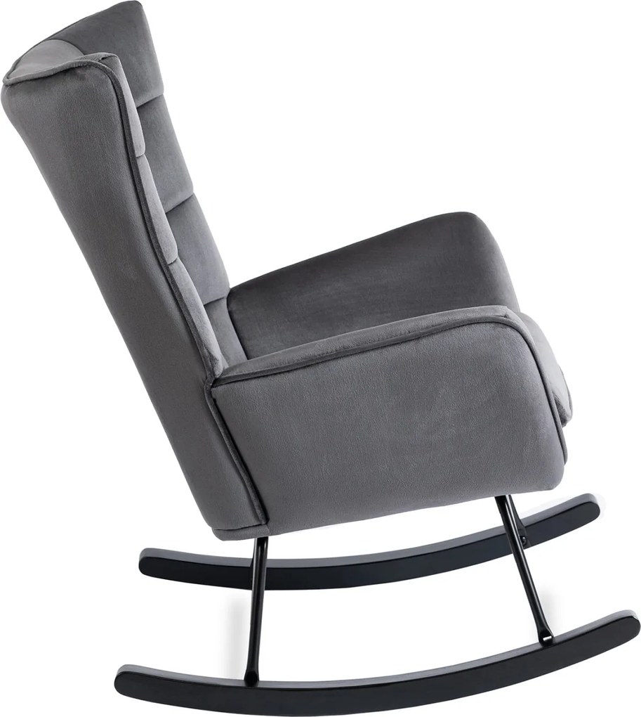 Hintaszék szürke színben, velúr kárpittal JACKSON