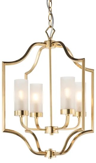 Endon 81914 - Láncos csillár EDREA 4xE14/6W/230V sárgaréz