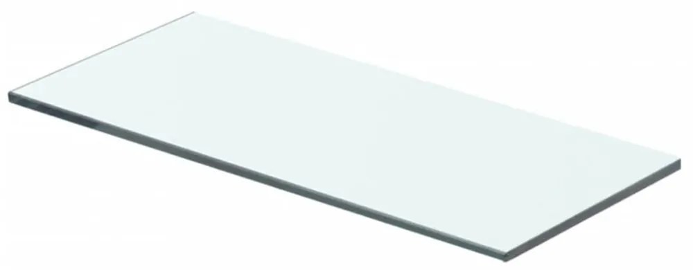 2 db átlátszó üveg paneles polc 40 x 12 cm