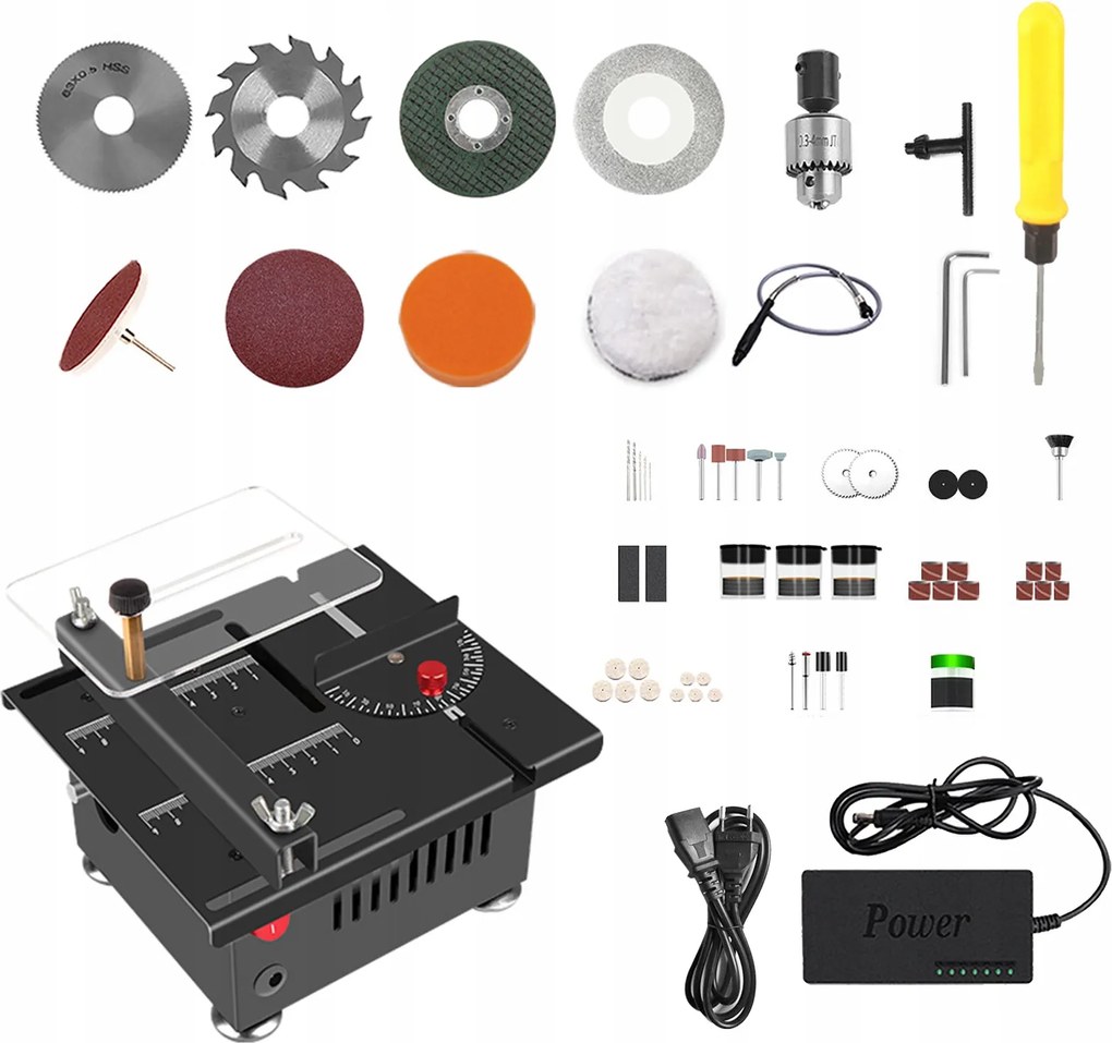 Mini Asztali Fűrész Elektromos Vágógép Fűrészekhez 100W