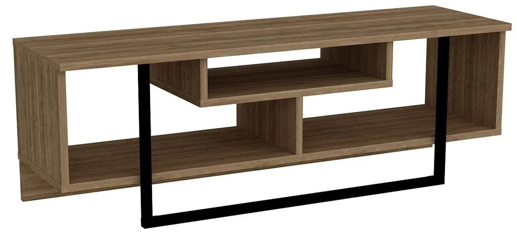 TV asztal/Szekrény Aslana 120 (dió + fekete) . 1101382
