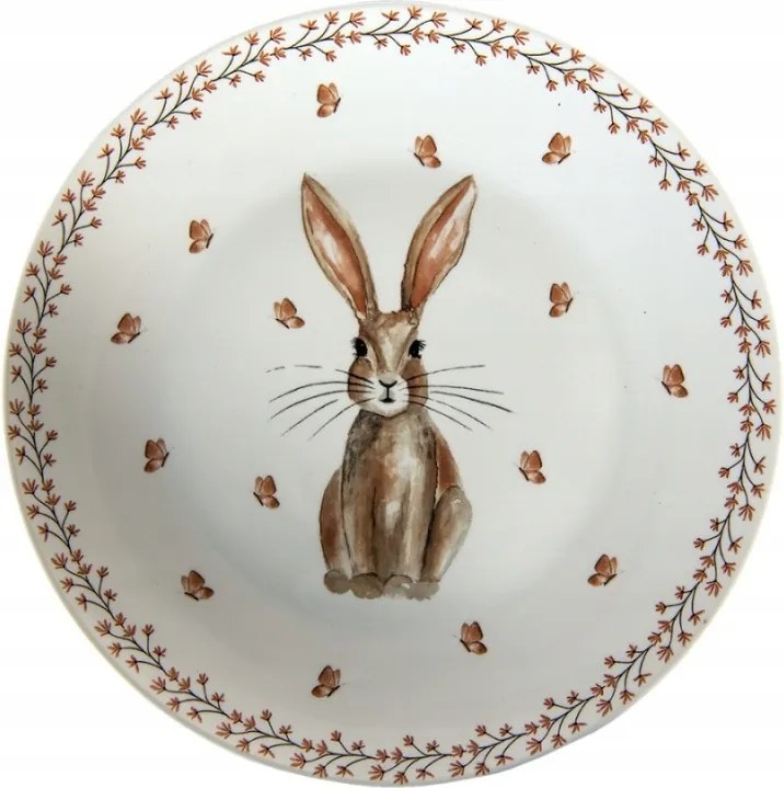Desszert tányér Rusztikus húsvéti nyuszi 20x2 cm