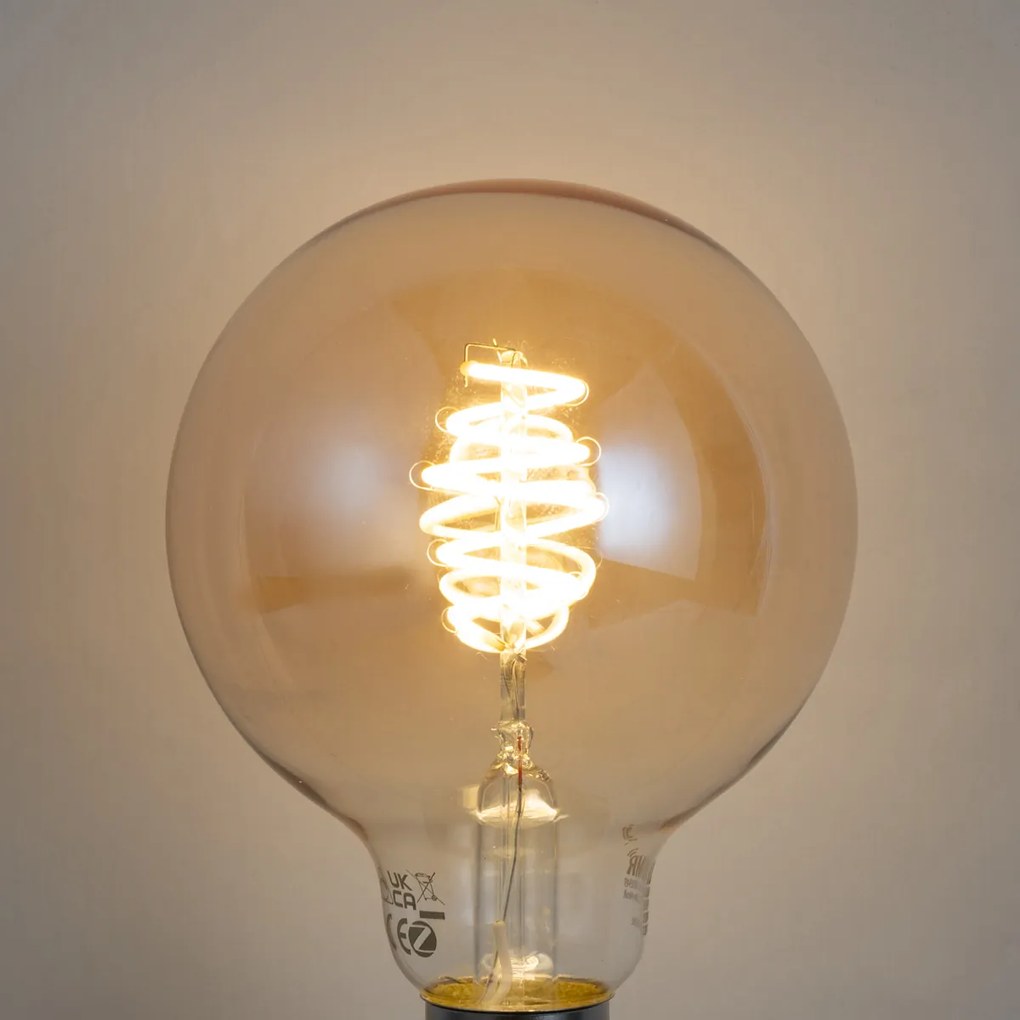 5 darabos intelligens E27 dimmelhető LED izzókészlet G95 borostyánsárga 4,9W 320 lm 2500K Zigbee