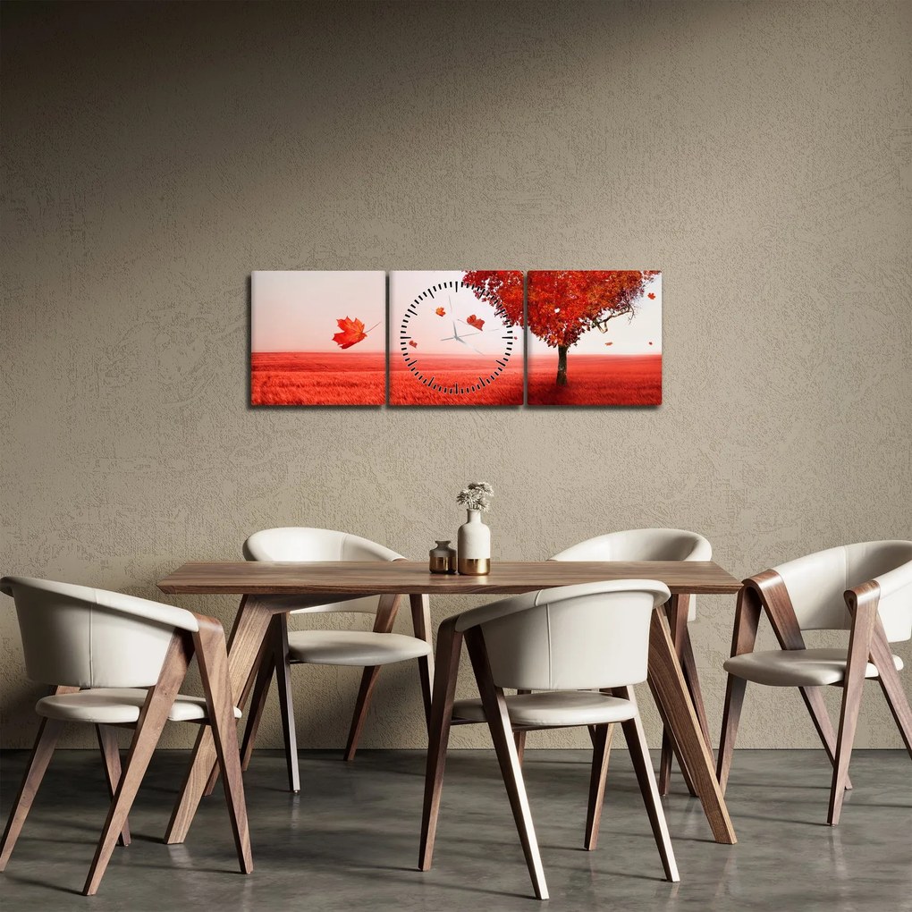 Kép - A szeretet fája (órával) (90x30 cm)