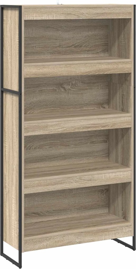 vidaXL Könyvespolc 2 pcs Sonoma 80 x 30 x 155 cm Faanyag