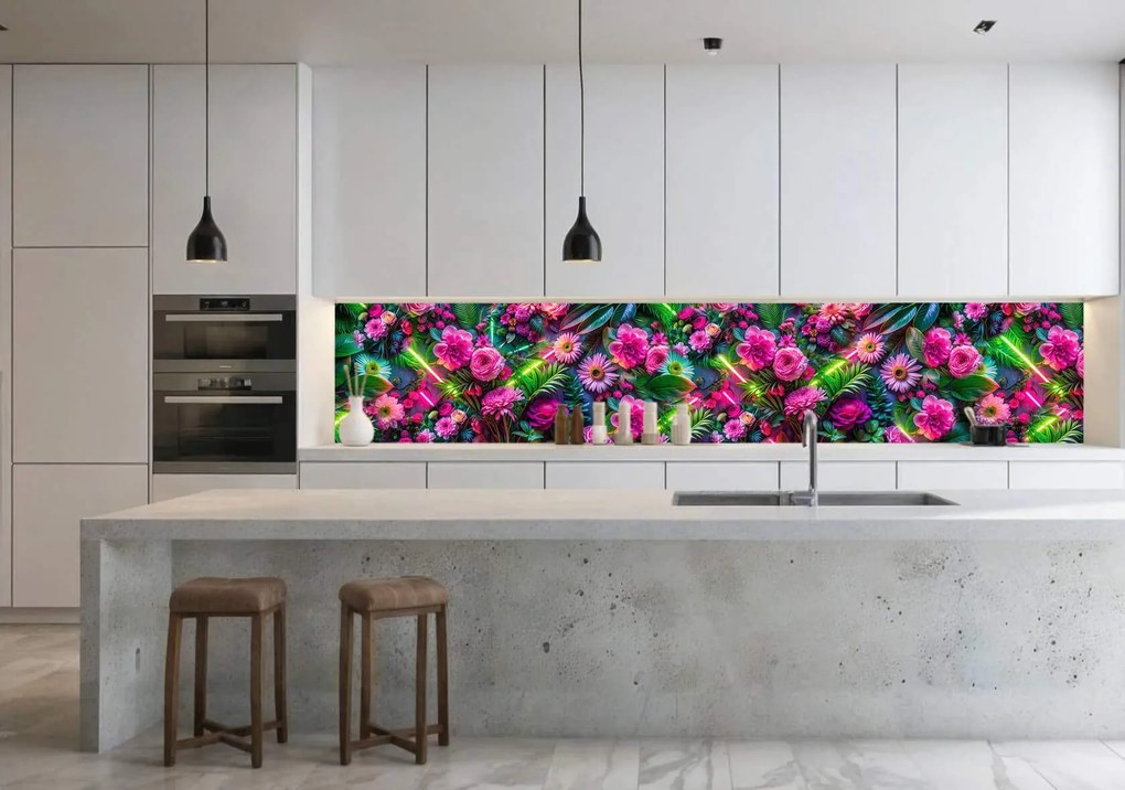 Wallplex konyhahátfal Neon Art (Méret: 60x120)