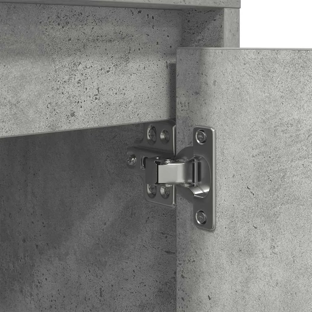 betonszürke éjjeliszekrény LED-világítással 38x34x50 cm