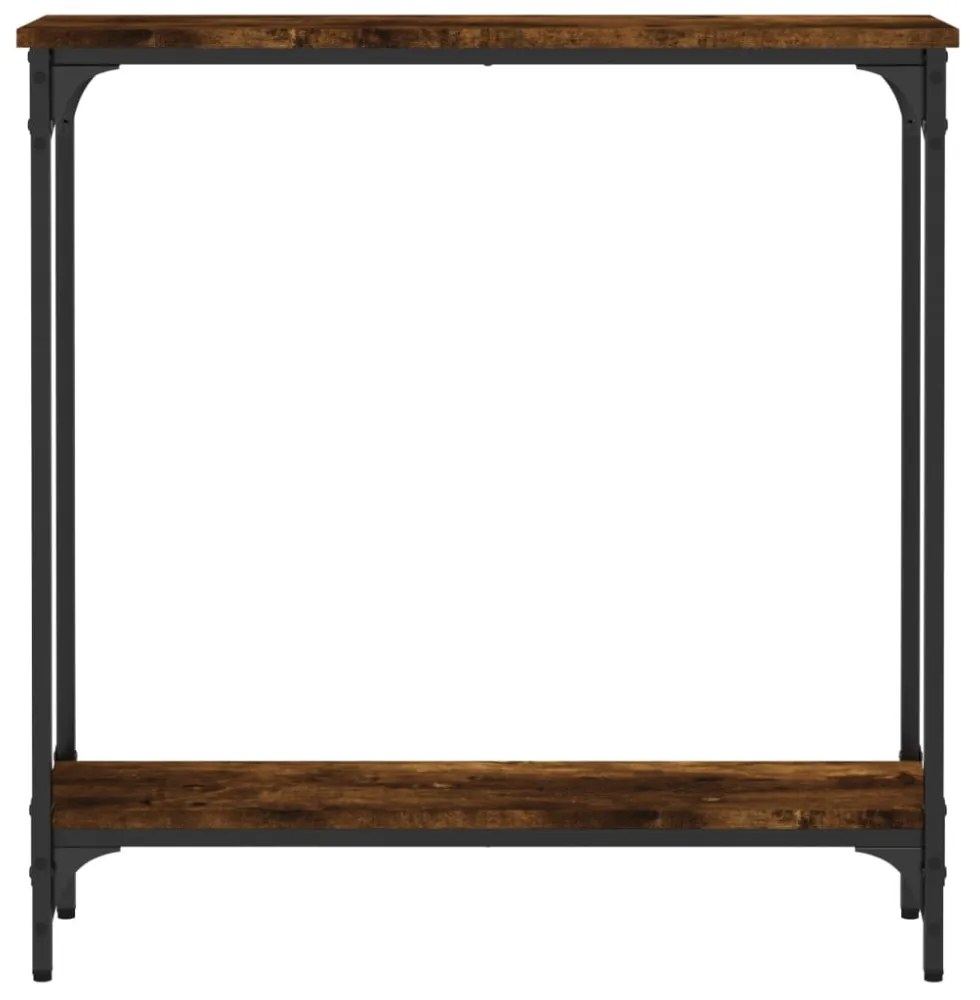 füstös tölgy színű szerelt fa tálalóasztal 75x22,5x75 cm