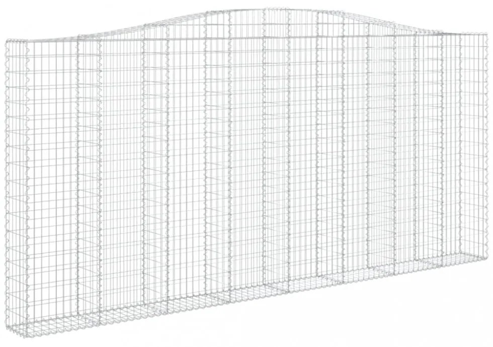 4 db íves horganyzott vas gabion kosár 400x30x180/200 cm