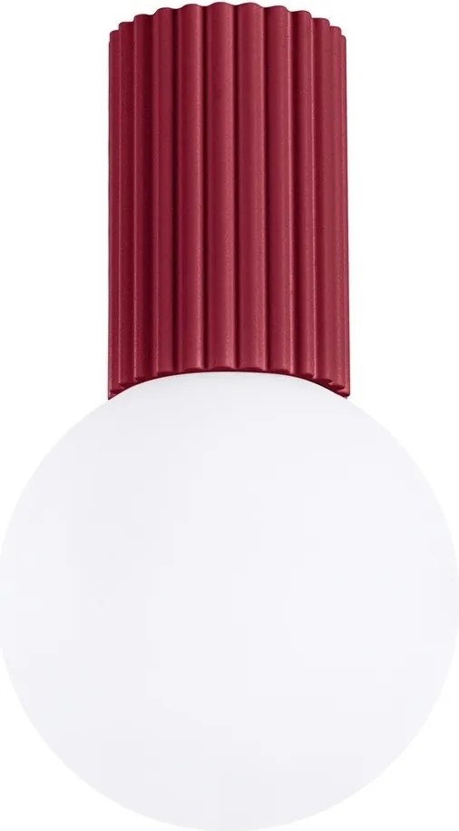 Borvörös mennyezeti lámpa üveg búrával ø 12 cm Orbital – Sollux