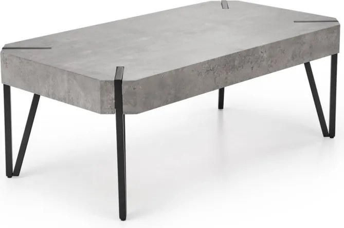 EMILY dohányzóasztal beton/fekete