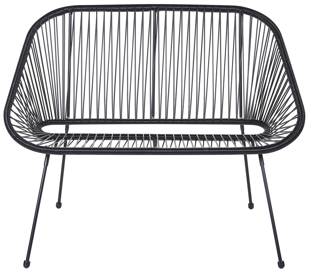 Fekete rattan kerti pad 114 cm ACAPULCO Beliani