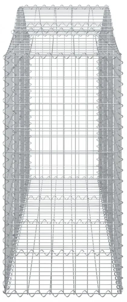 5 db íves horganyzott vas gabion kosár 200 x 50 x 100/120 cm