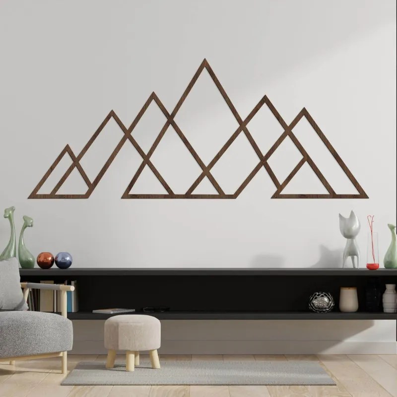 Fa falfestmény geometrikus hegyek | APALATU