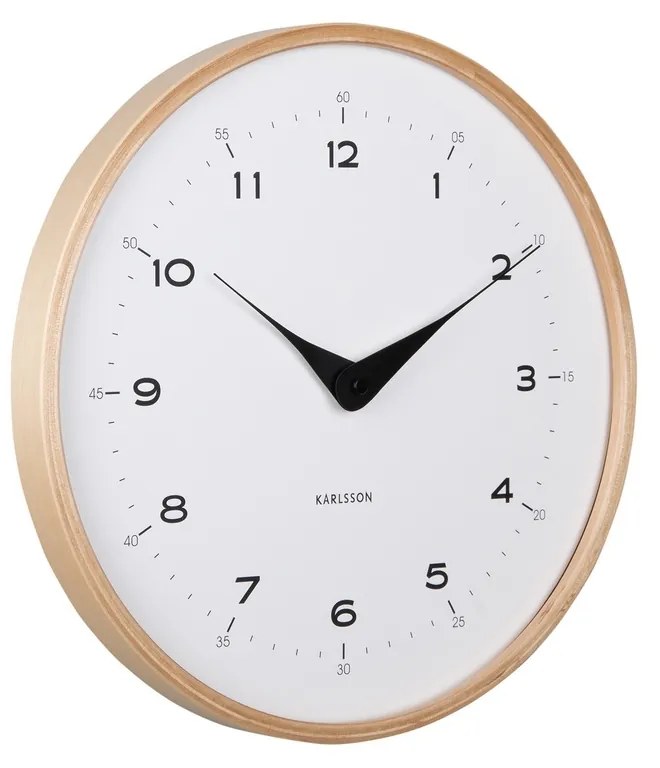 Karlsson 5995WH design falióra fehér, 30 cmátmérővel