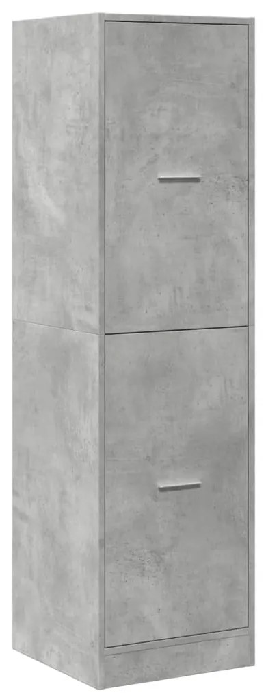 betonszürke szerelt fa patikaszekrény 40 x 41 x 144,5 cm