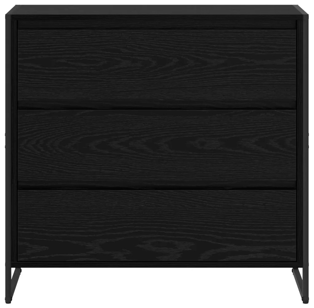 Széf fiókkal Fekete tölgy 79 x 36 x 75.5 cm Faanyag