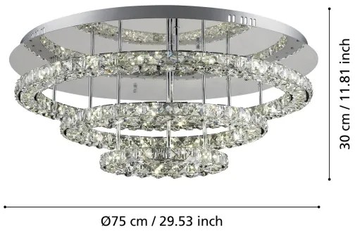 Eglo 39002 - LED Mennyezeti lámpa TONERIA LED/61W/230V