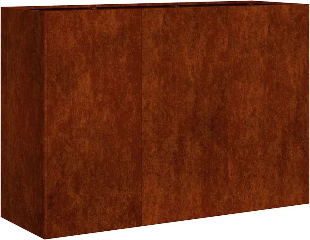 vidaXL ültető rozsdás 120x40x80 cm időjárásálló acélból