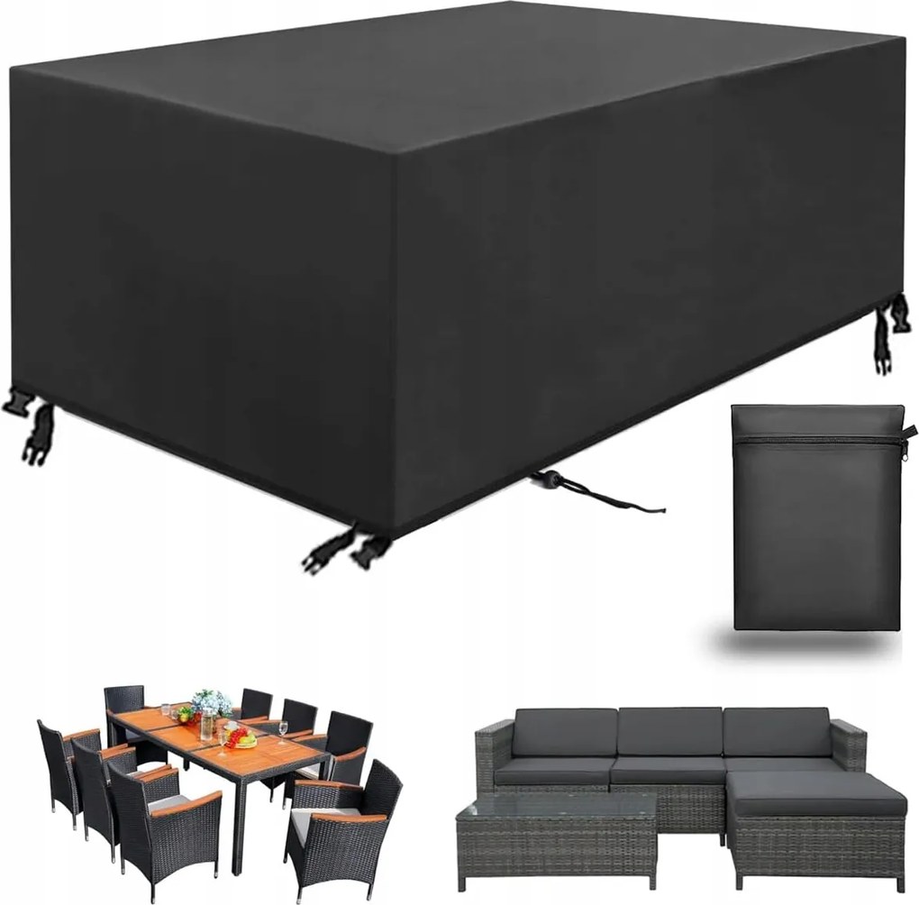 Védőhuzat kerti bútorokhoz fekete 200x160x70 Aipwerer