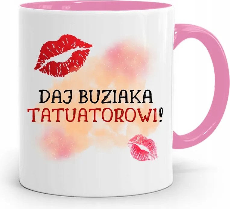 Tetoválóművésznek Tetováló Bögre Rózsaszín Ajándék fényképes nyomtatással