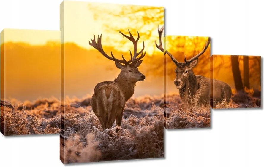Vászonkép 130x80 Szarvasok a rikkancson