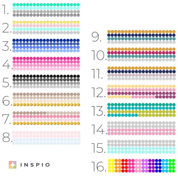 INSPIO Pöttyös falmatrica - Arany-rózsaszín golyócskák