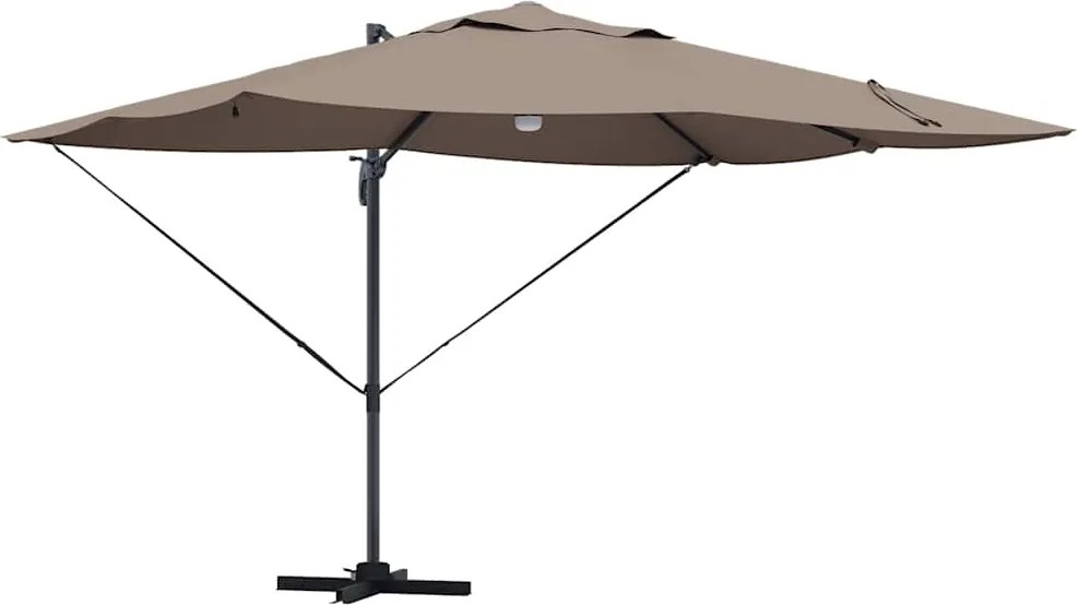 vidaXL Napernyő Tópszínű 351 x 250 x 253 cm Pamut és Alumínium