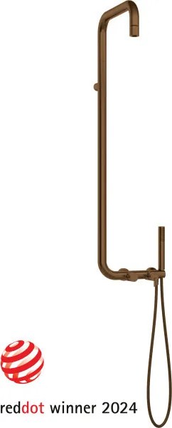 Silia zuhanyszett esőztetővel, csapteleppel, szálcsiszolt bronz