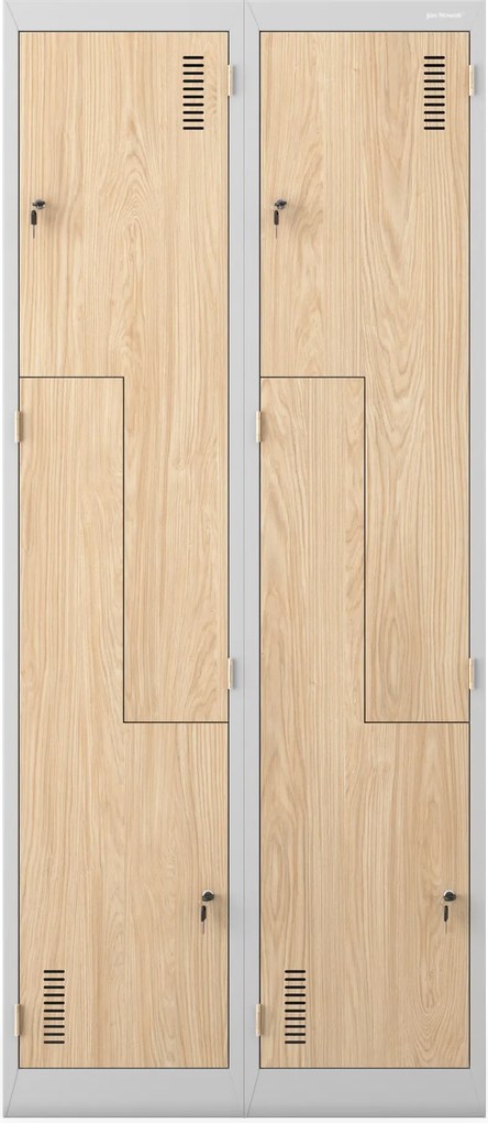 L típusú öltözőszekrény szürke / sonoma tölgy: Eco Design JULIA, 800 x 1850 x 450 mm