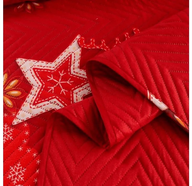 Ágytakaró RETRO RENDEER, piros Méret: 220 x 240 cm