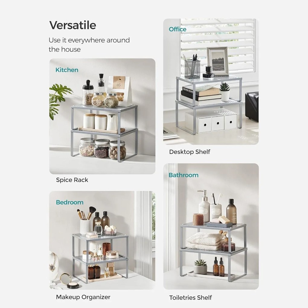 Konyhai fűszertartó rendszerező 2 db-os szett, ezüst