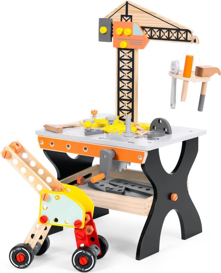 Fa gyerek szerelőasztal, barkácspad