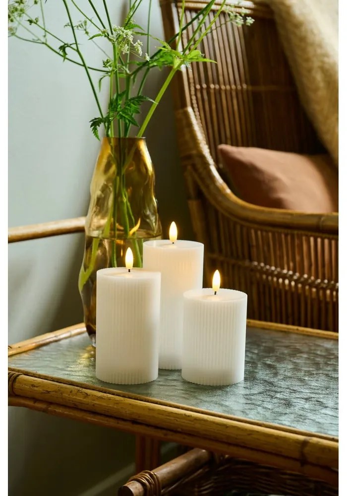 Fehér tölthető fénydekoráció készlet 3 db-os Smilla – Sirius