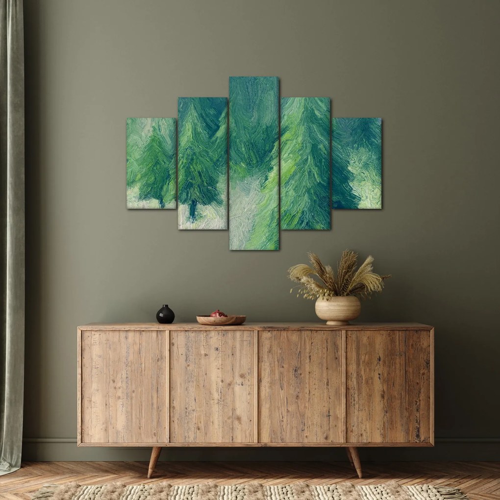 Kép - Festett tűlevelűek (150x105 cm)