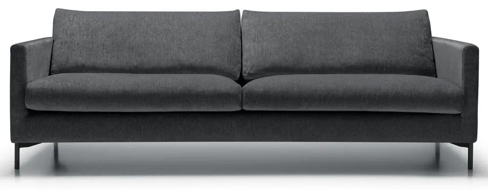 Impulse 4 személyes kanapé, szürke szövet fekete fém láb