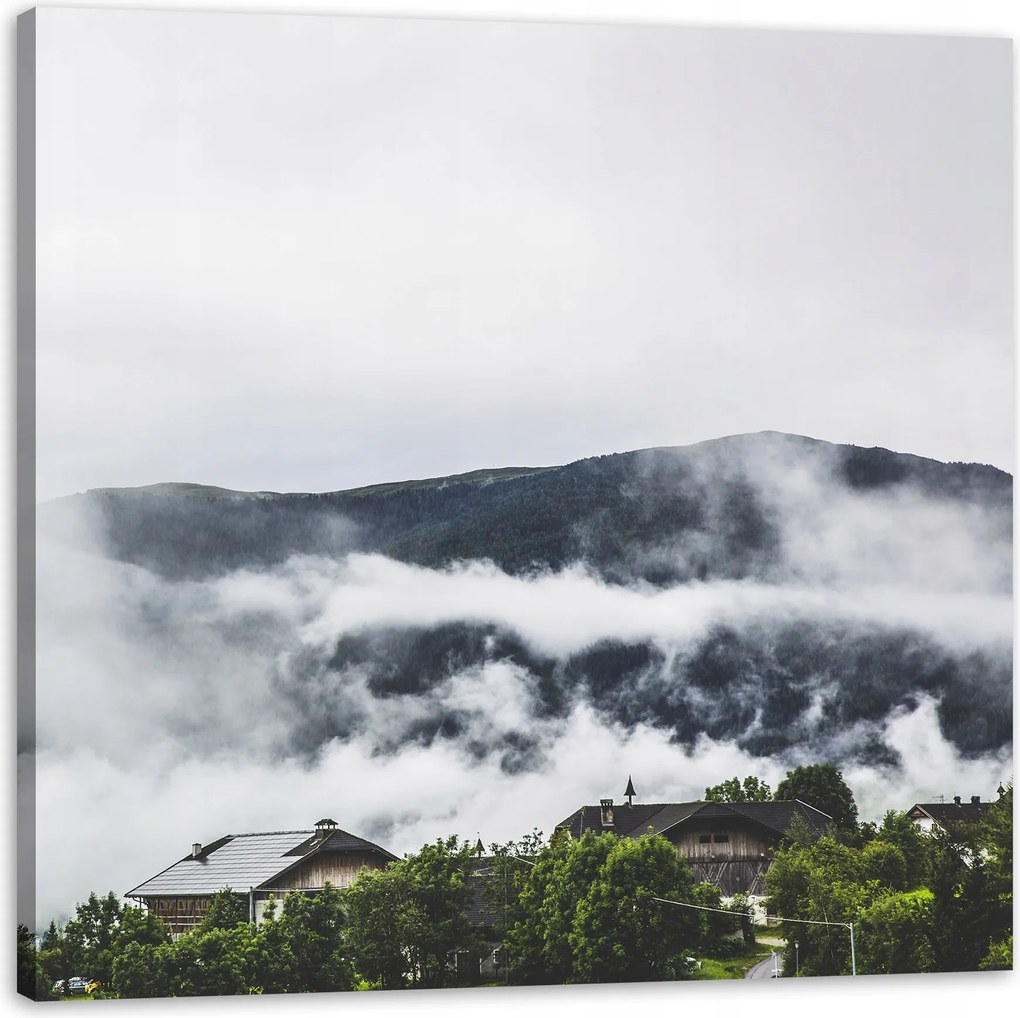 Vászonkép Természet Hegyek Rejtélyes hegyi táj 90x90 cm