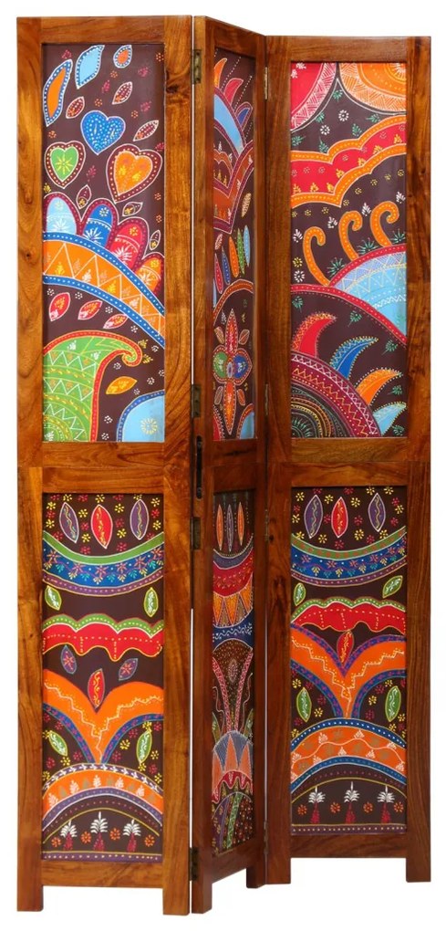 Szobaelválasztó 3 Panelem Mézbarna 35x1.5x160 cm Szilárd Fa Akácból