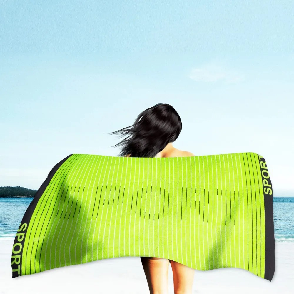 Sport Zöld strandtörölköző