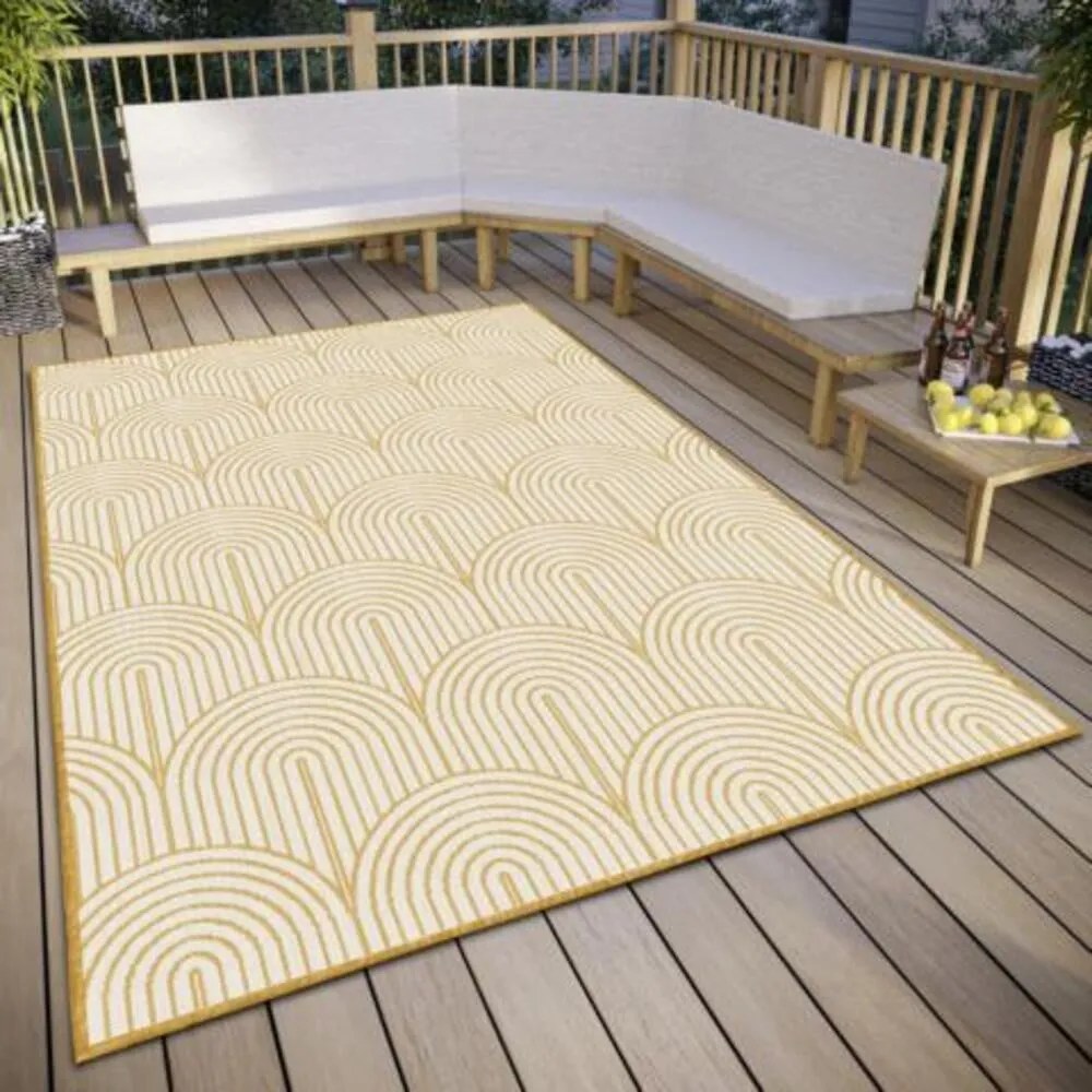 Okkersárga kültéri szőnyeg 80x150 cm Pangli Ochre – Hanse Home