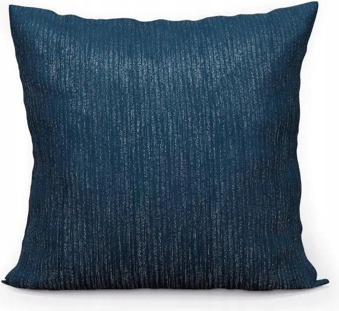 Dekorációs Párnahuzat 40/40 40x40 Sötétkék, Ezüst Cérnával