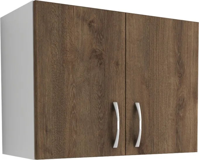 Benita 2 ajtós Felső konyhaszekrény Bronz Tölgy-Fehér 60x30x45 cm
