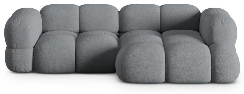 Szürke sarokkanapé (jobb oldali-heverő résszel) Loretto – Cosmopolitan Design