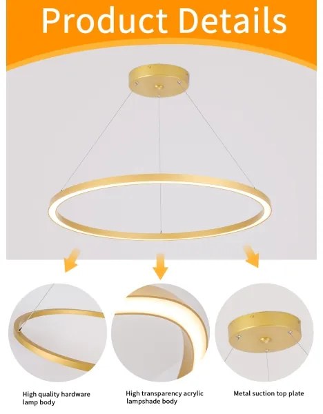 Immax NEO 07159-G80 - LED Dimmelhető csillár FINO LED/60W/230V Tuya arany + távirányító