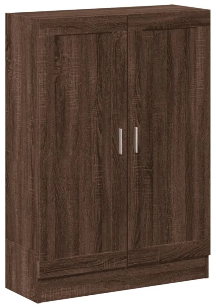 barna tölgy színű szerelt fa könyvszekrény 82,5 x 30,5 x 115 cm
