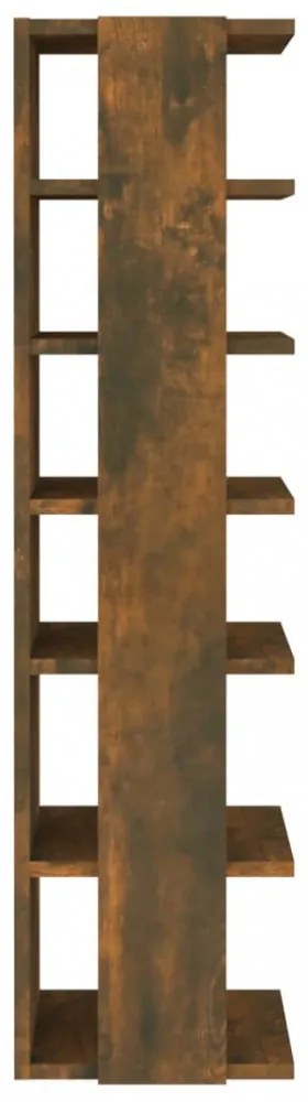 füstös tölgy színű szerelt fa cipőtartó 27,5 x 27 x 102 cm