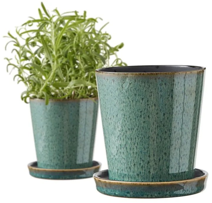 Kőedény kaspó ø 10 cm Gastro Green/Black – Bitz