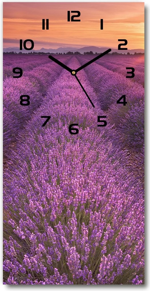 Csendes függőleges falióra Levendula mező 30x60cm