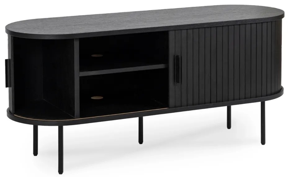 TV-szekrény 120 cm, fekete TRISH