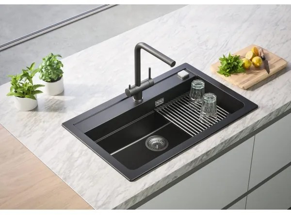 ALVEUS 1139808 - Mosogató csap AGUILA 33,3 cm gránit/fekete